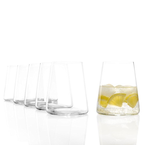 Kieliszki do wina bez nóżki Stolzle Lausitz wykonane są ze szkła krystalicznego (bez dodatku ołowiu).