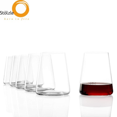 Kieliszki do wina bez nóżki 515 ml podkreślają smak każdego wina.