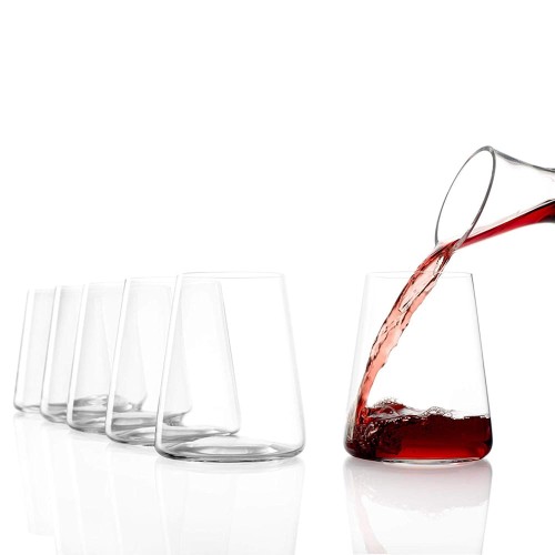 Kieliszek do wina bez nóżki 515 ml wykonany jest ze szkła krystalicznego.