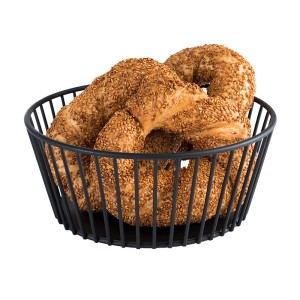 metalowy Koszyk na owoce bułki pieczywo kosz czarny 20 cm