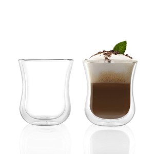 Stolzle Lausitz - Coffee' n more ręcznie robiona szklanka do kawy herbaty drinków 180 ml 2 szt 