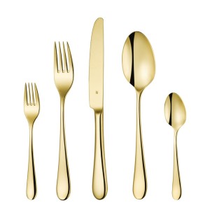 WMF Signum Gold Złote zestaw sztućców dla 12 osób 60 el sztućce Cromargan