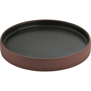 Schonwald PlayGround Artisan Collection 2 in 1 talerz płaski/ pół głęboki brązowo -  czarny 21 cm.
