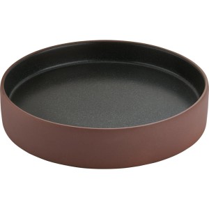 Schonwald PlayGround Artisan Collection 2 in 1 talerz płaski/ głęboki brązowo -  czarny 21 cm. 