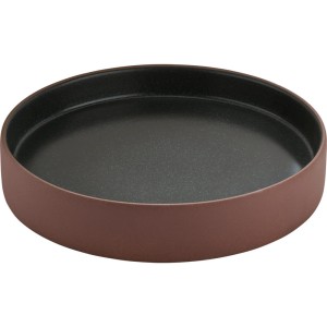 Schonwald PlayGround Artisan Collection 2 in 1 talerz płaski/ głęboki brązowo -  czarny 24 cm.  