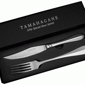 Tamahagane -  Zestaw 4 noży i 4 widelców do steków. 