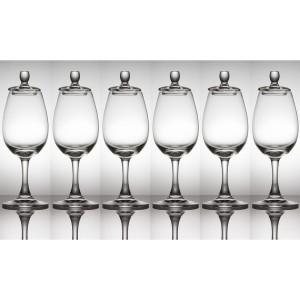Kieliszki degustacyjne do whisky Glencairn Copita 6 szt z pokrywkami