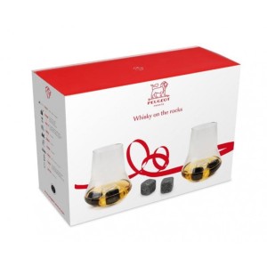 Peugeot - Impitoyables komplet szklanka do whisky 2 szt.  380 ml.  z kamieniami