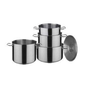 Pujadas Vollrath Inox Pro Profesjonalny zestaw garnków 6,3L 4L 2,5L 2,1L