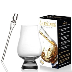 Oficjalna szklanka do whisky Glencairn Glass z pipetą w ozdobnym opakowaniu