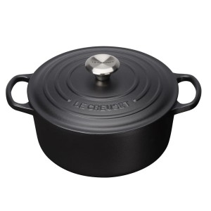 Le Creuset - SIGNATURE żeliwny garnek 22 cm. 3,3 l. czarny.