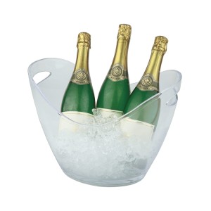 Cooler przezroczysty pojemnik na lód do chłodzenia wina szampana 6l