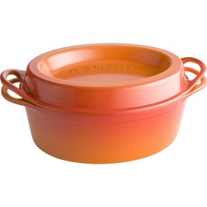 Le Creuset - CLASSIC Doufeu żeliwny owalny garnek 32 cm. 7,2 l. płomienny.