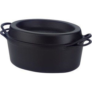 Le Creuset - CLASSIC Doufeu żeliwny owalny garnek 32 cm. 7,2 l. czarny.