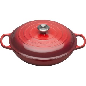 Le Creuset - SIGNATURE Gourmet żeliwny garnek 30 cm. 3,5 l. wiśniowy. 