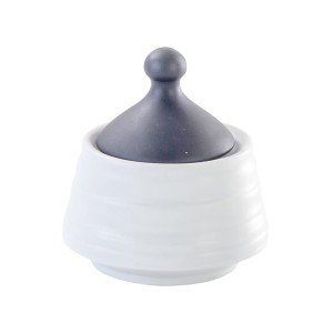 Ćmielów Design Studio - Toczony cukiernica 200 ml. biała.