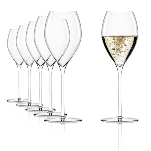Stolzle Lausitz Fino najlżejsze kieliszki do szampana prosecco 425 ml. 6 szt. 