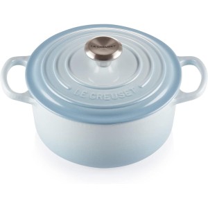 Le Creuset - SIGNATURE żeliwny garnek 22 cm. 3,3 l. coastal blue. 