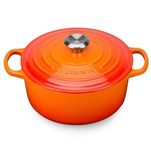 Le Creuset - SIGNATURE żeliwny garnek 22 cm. 3,3 l. płomienny.