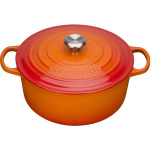 Le Creuset - SIGNATURE żeliwny garnek 26 cm. 5,3 l. płomienny.