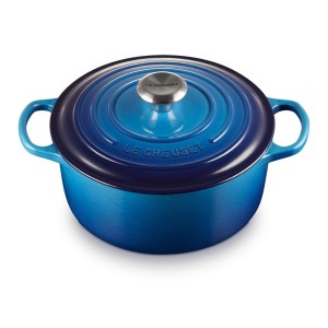 Le Creuset - SIGNATURE żeliwny garnek 26 cm. 5,3 l. azure.