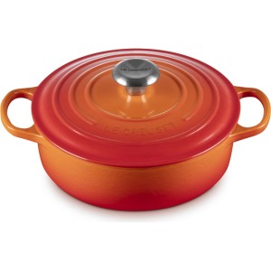Le Creuset - SIGNATURE żeliwny garnek, brytfanna 24 cm. 3,1 l. płomienny.