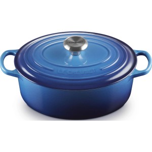 Le Creuset - SIGNATURE żeliwna owalna brytfanna 27 cm. 4,1 l. azure.
