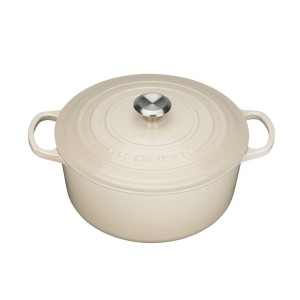 Le Creuset - SIGNATURE żeliwna brytfanna 24 cm. 3,4 l. meringue.