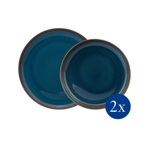 Villeroy & Boch Crafted Denim zestaw talerzy dla 2 osób 4 el