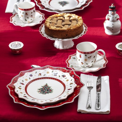 Talerz świąteczny Villeroy & Boch Toy’s Delight 24,4 cm – dekoracja choinka, kolekcja Christmas