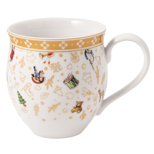 Villeroy & Boch Toy’s Delight kubek świąteczny 390 ml zabawki złoty – ujęcie produktowe