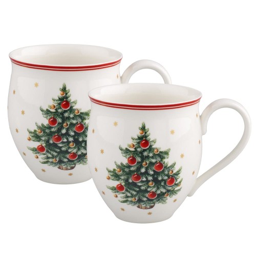 Villeroy & Boch Toy’s Delight – zestaw 2 kubków świątecznych 390 ml z motywem choinki
