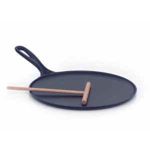 Le Creuset - Classic żeliwna patelnia do naleśników 27 cm. czarna.