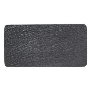 Villeroy & Boch Manufacture Rock czarny talerz płaski prostokątny 35 cm