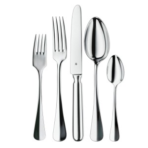 WMF Baguette zestaw posrebrzanych sztućców dla 12 osób 60el silverplated