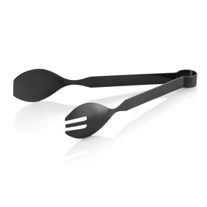 WAS Germany czarne szczypce serwingowe KITCHEN TOOL 1887 – 23,5 cm czarna powłoka PVD