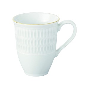 Ćmielów - Sofia Złota linia kubek biały 300 ml.  