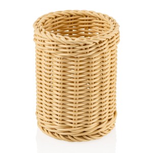 WAS Germany koszyk na sztućce WEAVER PRO – 12 cm wys 15 cm beżowy pleciony do kuchni i gastronomii