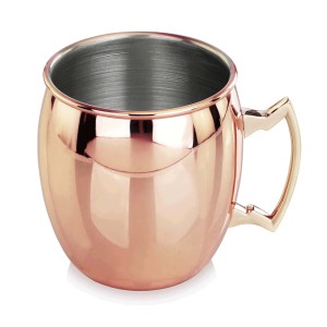 WAS Germany kubek Moscow Mule – 400 ml gładki miedziany połysk stal chromowo-niklowa