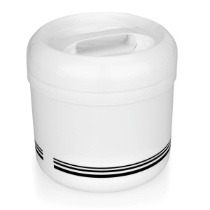 WAS Germany biały pojemny ice box 4 l – pojemnik na lód z podwójną ścianką i pokrywą