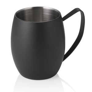 WAS Germany kubek Moscow Mule NOCTURN – 380 ml czarny mat podwójne ścianki stal chromowo-niklowa