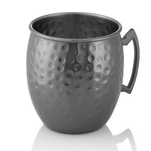WAS Germany Nocturn kubek Moscow Mule – 400 ml młotkowany wykończenie gun metal stal chromowo-niklowa
