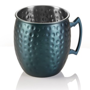 WAS Germany NOCTURN kubek Moscow Mule – 500ml niebieski mat młotkowany