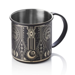 WAS Germany NOCTURN kubek Moscow Mule Tattoo – 450 ml czarny z motywem złotym