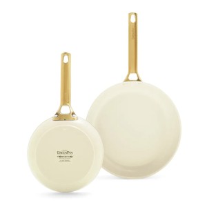 GreenPan - Padova Reserve  kremowo- biały zestaw 2 patelni bez BPA PFOA PFAS 20 cm i 26 cm