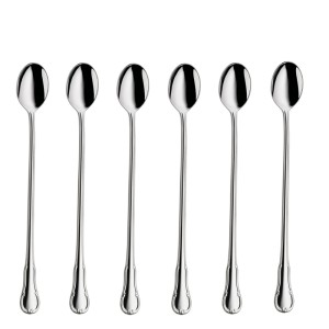 WMF Barock łyżeczki do kawy mrożonej lodów drinków 22 cm Cromargan 6szt