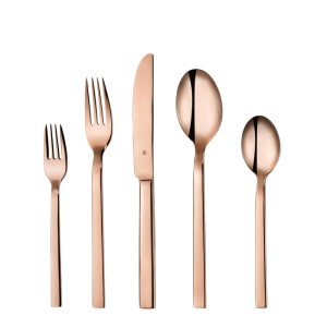 WMF Unic Copper zestaw miedzianych sztućców dla 12 osób 60 el sztućce