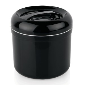 WAS Germany czarny pojemny ice box 4 l – pojemnik na lód z podwójną ścianką i pokrywą