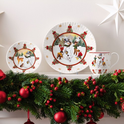 Villeroy & Boch Toy’s Fantasy miseczka Bałwan i Dzieci – aranżacja w kolekcji świątecznej
