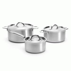 De Buyer Alchimy zestaw garnków z pokrywkami 3 el